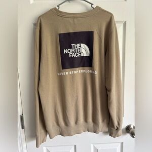 The North Face Men's Box NSE Crew Neck Sweatshirt Pullover Cream Outdoor Medium